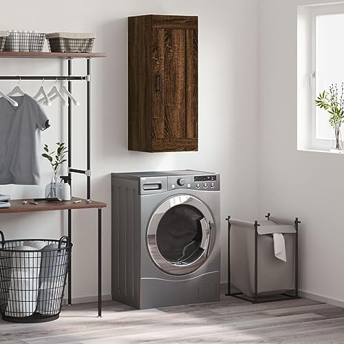CKioict Wandschrank Braun Eichen-Optik kleiderschrank kommoden for Wohnzimmer Innenraum 34,5x34x90 cm Holzwerkstoff von CKioict