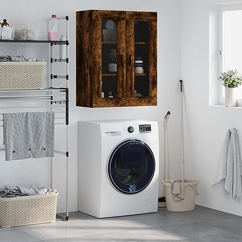 CKioict Wandschrank Räuchereiche gartenschrank flurschrank for Büro Schlafzimmer 69,5x34x90 cm von CKioict