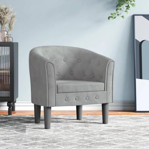 Clubsessel Hellgrau Samt fernsehsessel Chair for Schlafzimmer Innenraum von CKioict