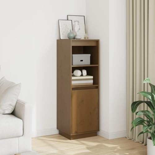 Highboard Honigbraun flurschrank sideboards for Wohnzimmer Innenraum 37x34x110 cm Massivholz Kiefer von CKioict