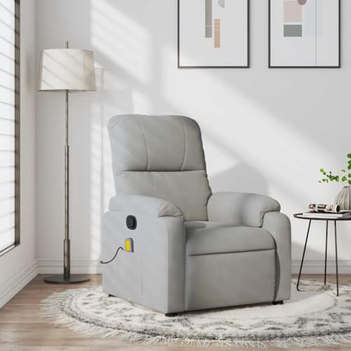 Massagesessel Hellgrau Mikrofasergewebe ohrensessel mit hocker Chair for Wohnzimmer Balkon Massagesessel Hellgrau Mikrofasergewebe ohrensessel mit hocker Chair for Wohnzimmer Balkon von CKioict