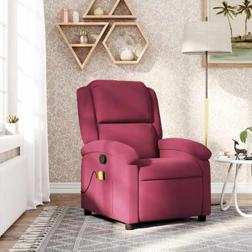 Massagesessel Weinrot Samt ohrensessel mit hocker Chair for Wohnzimmer Büro Massagesessel Weinrot Samt ohrensessel mit hocker Chair for Wohnzimmer Büro von CKioict