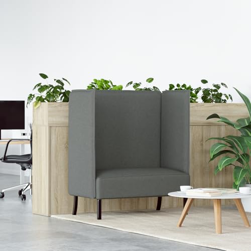 Modernes Ecksofa Dunkelgrau mit Ergonomischer Unterstützung und Kastenpolster – Kompaktes Sofa für Wohnzimmer und Bürolounge, Stylisches Design mit Langlebiger von CKioict