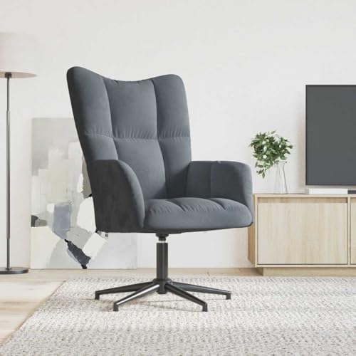 Relaxsessel Dunkelgrau Samt cocktailsessel Chair for Büro Innenraum von CKioict