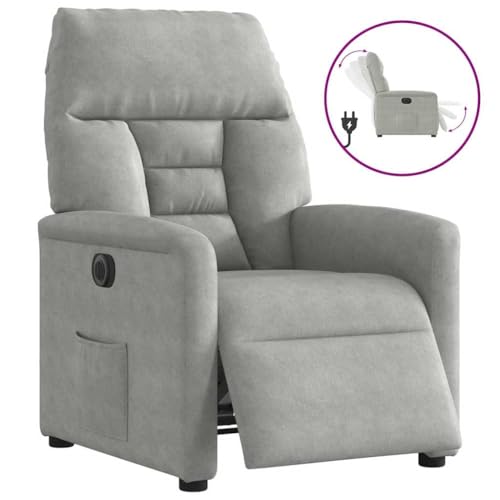 Relaxsessel Elektrisch Hellgrau Mikrofasergewebe fernsehsessel Chair for Balkon Schlafzimmer Relaxsessel Elektrisch Hellgrau Mikrofasergewebe fernsehsessel Chair for Balkon Schlafzimmer von CKioict