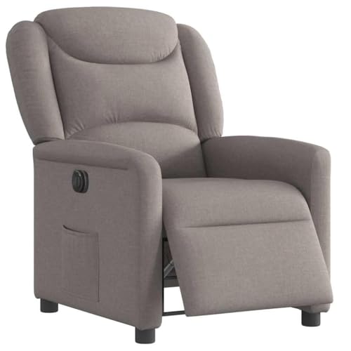 Relaxsessel Elektrisch Taupe Stoff fernsehsessel Chair for Innenraum Wohnzimmer von CKioict