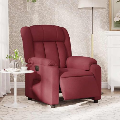 Relaxsessel Elektrisch Weinrot Stoff fernsehsessel Chair for Schlafzimmer Balkon von CKioict
