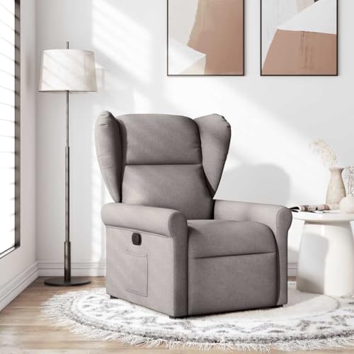 Relaxsessel Taupe Stoff cocktailsessel Chair for Schlafzimmer Wohnzimmer von CKioict