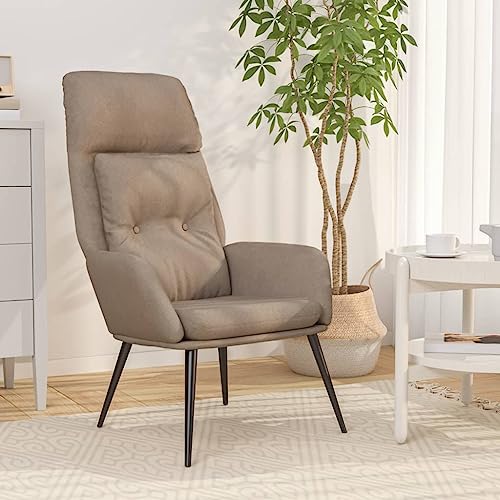 Relaxsessel Taupe Wildleder-Optik fernsehsessel Chair for Schlafzimmer Büro von CKioict