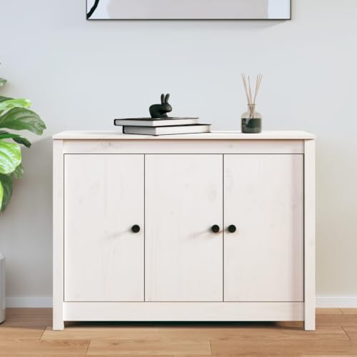 Sideboard Weiß gartenschrank Schrank for Büro Schlafzimmer 100x35x74 cm Massivholz Kiefer Sideboard Weiß gartenschrank Schrank for Büro Schlafzimmer 100x35x74 cm Massivholz Kiefer von CKioict