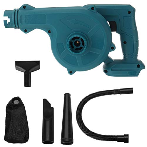 CKryzillix LaubbläSer, Laubsauger Akku Schnurloser elektrischer Luftgebläse- und Saug-Handblatt-Computer-Staubkollektor-Reiniger 2 in 1 Power-Tool for 18-V-Batterie(Without Battery 6) von CKryzillix