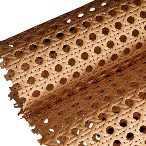 CKryzillix Rattan Rolle,Rattan GartenmöBel Set 40-45 cm Breite 0,2 m Länge Vinyl Weave Rattan Wicker Cane Gurtband Rolle Möbel Stuhl Tisch Reparatur Material Dekor(Primary Color 45CM,Length 20cm) von CKryzillix