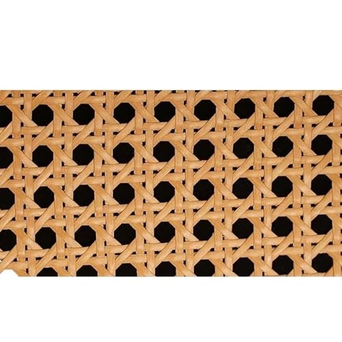 CKryzillix Rattan Rolle,Rattan GartenmöBel Set Gelb Kaffee Primäre Farbe Vinyl Cane Gurtband Wicker Grid Rattan Rolle Weben Material for Stuhl Schrank Möbel Dekor Heißer(Brown,40x50cm) von CKryzillix