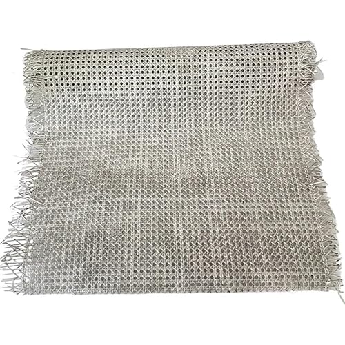 CKryzillix Rattan Rolle,Rattan GartenmöBel Set Kunststoff Rattan Cane Gurtband Rolle Wicker Blatt Outdoor Stuhl Tisch Möbel Reparatur Material(Grey White Color,45cm x 2meters) von CKryzillix