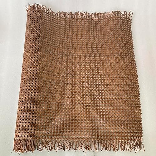 CKryzillix Rattan Rolle,Rattan GartenmöBel Set Kunststoff Rattan Cane Gurtband Rolle Wicker Blatt Outdoor Stuhl Tisch Möbel Reparatur Material(Reddish Brown,45x50cm) von CKryzillix