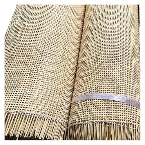 CKryzillix Rattan Rolle,Rattan GartenmöBel Set Natürliches Rattanrohr-Gurtband, Rollenmaterial for Möbeldekoration, Hohlgitter-Webmatte, Stuhl-/Schrankreparatur(Length 80CM) von CKryzillix