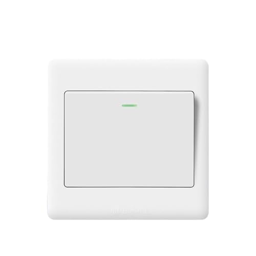 Lichtschalter Unterputz,Wechselschalter 1/2/3/4 Gang Wandschalter 1-Wege-Taste Lichtschalter Panel Ein/Aus-Tasten mit Lampe Wohnaccessoires(1-Gang) von CKryzillix