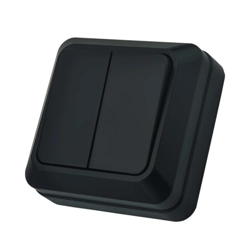 Lichtschalter Unterputz,Wechselschalter 4 stücke Auf/Aus 1 Gang Weg Wand Oberfläche Wippschalter Flammhemmende Taste Licht Spray Kunststoff Klassische(2 Gang 1 Way Switch) von CKryzillix