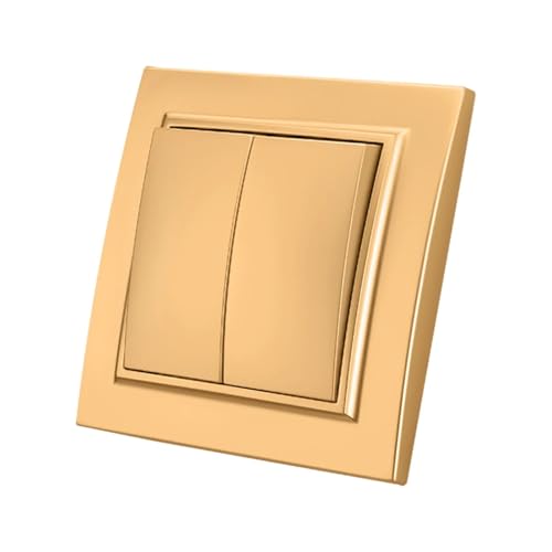Lichtschalter Unterputz,Wechselschalter Ein/Aus AC Flammhemmend Standard Wand Wippschalter Klassische Taste Licht 1 Gang Weg Spray Kunststoff Panel(Neutral White) von CKryzillix