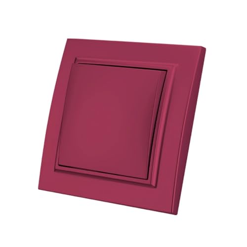 Lichtschalter Unterputz,Wechselschalter Ein/Aus AC Flammhemmend Standard Wand Wippschalter Klassische Taste Licht 1 Gang Weg Spray Kunststoff Panel(Orange) von CKryzillix