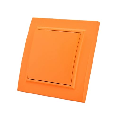 Lichtschalter Unterputz,Wechselschalter Ein/Aus AC Flammhemmend Standard Wand Wippschalter Klassische Taste Licht 1 Gang Weg Spray Kunststoff Panel(PURPLE) von CKryzillix