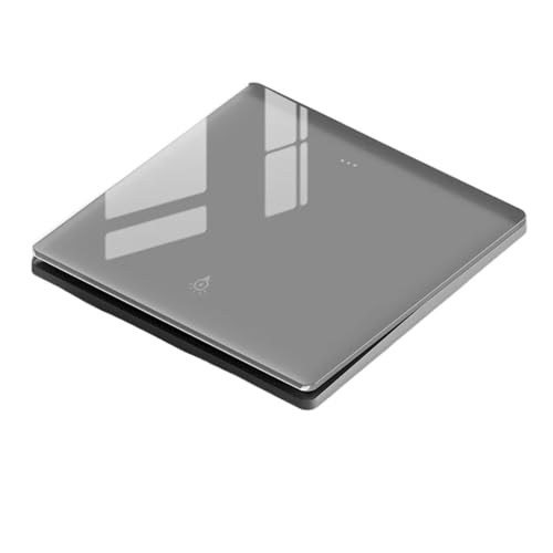 Lichtschalter Unterputz,Wechselschalter Glaswand Quadratisches Schalterfeld 16a Steckdose Großes Licht(1Gang) von CKryzillix