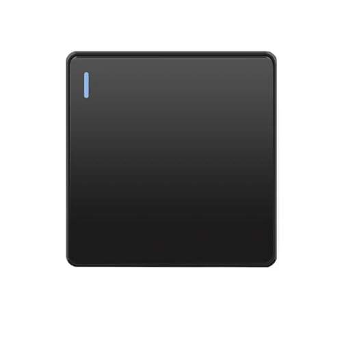 Lichtschalter Unterputz,Wechselschalter Wand Licht Schalter 16A PC Panel AUF OFF Schwarz Home Power Rocker Push Button 1/2/3/4 Gang 1/2Way 86Typ(Black 1gang,1way) von CKryzillix