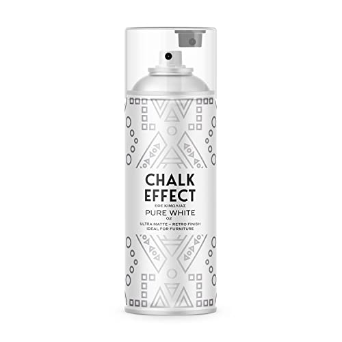 CL COSMOS LAC Kreidefarbe Spray Chalk Effect - hochwertige chalky Kreidesprühfarbe Farbspray - Spray Paint Farbe (Pure White) von CL COSMOS LAC