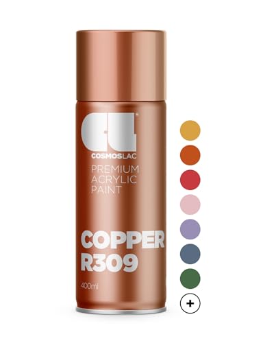 COSMOS LAC Sprühlack Kupfer, glänzend - Spraydosen Sprühfarbe DIY Lack Acryllack Kupferspray Farbspray Sprühdose Lackspray Farbe für Kunststoff, Metall, uvm. (Kupfer) von CL COSMOS LAC