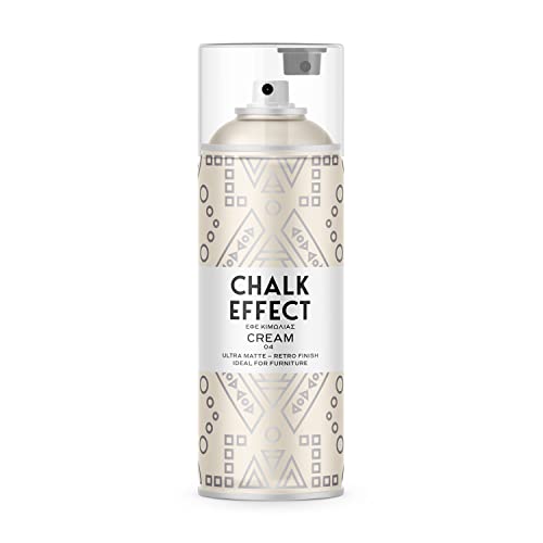 CL COSMOS LAC Kreidefarbe Spray Chalk Effect - hochwertige chalky Kreidesprühfarbe Farbspray - Spray Paint Farbe (Cream) von CL COSMOS LAC