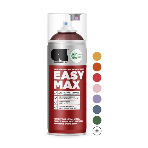 COSMOS LAC Sprühlack matt mit hoher Deckkraft - Spraydosen DIY Lack - Sprühfarbe Acryl Spray - Paint Farbspray Sprühdose Lackspray (RAL 3004 Lilarot,matt) von CL COSMOS LAC