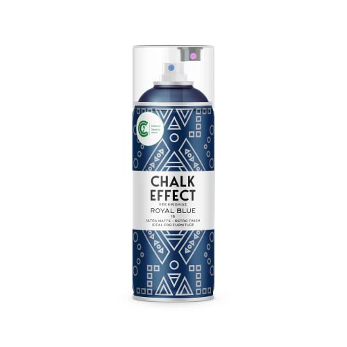 CL COSMOS LAC Kreidefarbe Spray Chalk Effect - hochwertige Chalky Kreidesprühfarbe Farbspray - Spray Paint Farbe (Royal Blue) von CL COSMOS LAC