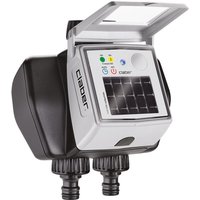 Claber - Dual myAquaSolar, Automatischer Zwei-Wege-Bewässerungscomputer mit integriertem Photovoltaikmodul von CLABER