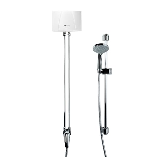 CLAGE MBX Shower – Kompakter Durchlauferhitzer mit Duscharmatur – Perfekt für Garten, Pool & Gartenhaus – Sofort warmes Wasser – Energieeffizient & platzsparend (MBX 6 Shower) von CLAGE
