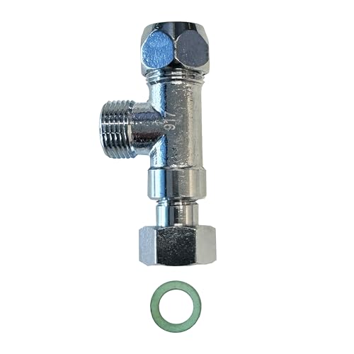CLAGE T-Stück 3/8 Zoll – Hochwertiges Messing T-Stück für Durchlauferhitzer – Robustes Installationszubehör für sicheren Wasseranschluss von CLAGE