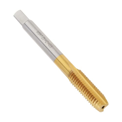 CLAHJQX Metrischer M8 x 1,25 HSS Tibeschichteter gerader Nutgewindebohrer Titanbeschichtetes Gewinde Maschinengewindebohrer (rechte Hand) von CLAHJQX
