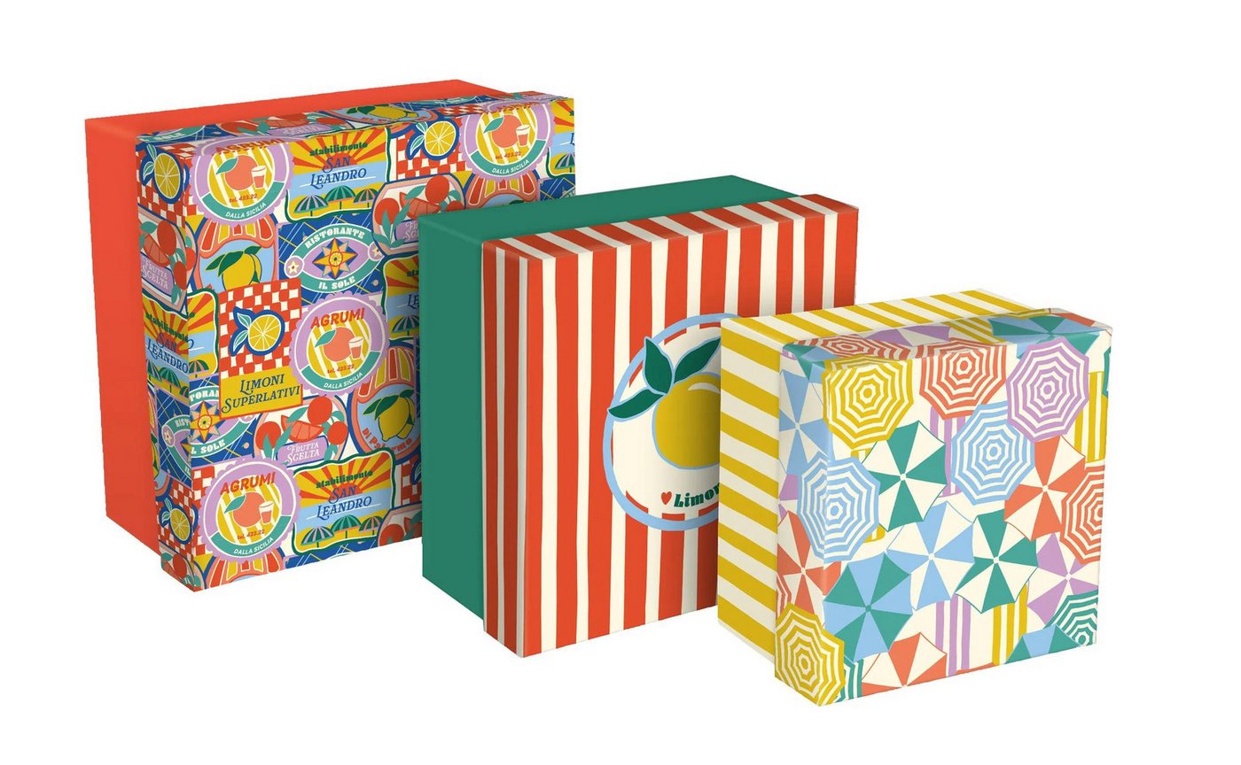 CLAIREFONTAINE Geschenkbox 2x Set 3 Klappboxen 25x25x12 cm 20x20x11cm und 16x16x10cm 116281C, Kollektionen Clairefontaine CLAIREFONTAINE Geschenkbox 2x Set 3 Klappboxen 25x25x12 cm 20x20x11cm und 16x16x10cm 116281C, Kollektionen Clairefontaine von CLAIREFONTAINE