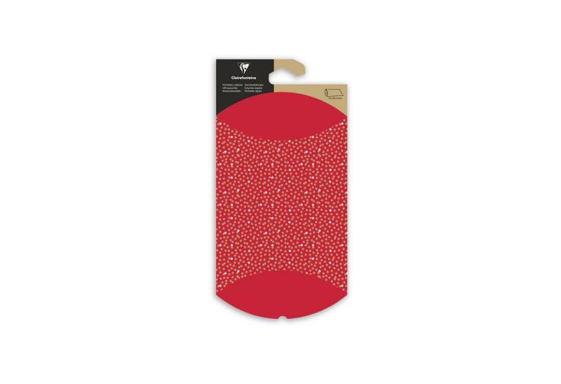 CLAIREFONTAINE Geschenkbox 6x Geschenketui, 16x22cm, Kraft, Sterne - Rot 618012C, Geschenkpapiere und Verpackung von CLAIREFONTAINE