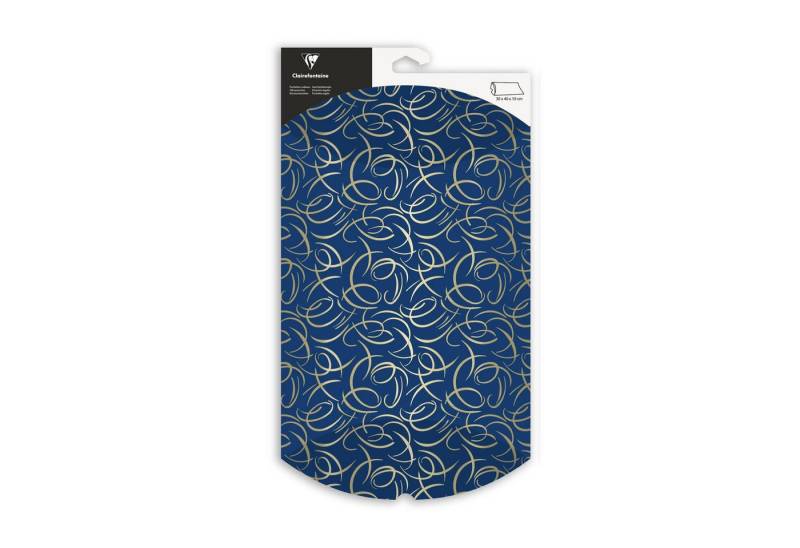 CLAIREFONTAINE Geschenkbox 6x Geschenketui, 30x40cm, Arabeske - Blau 618008C, Geschenkpapiere und Verpackung von CLAIREFONTAINE