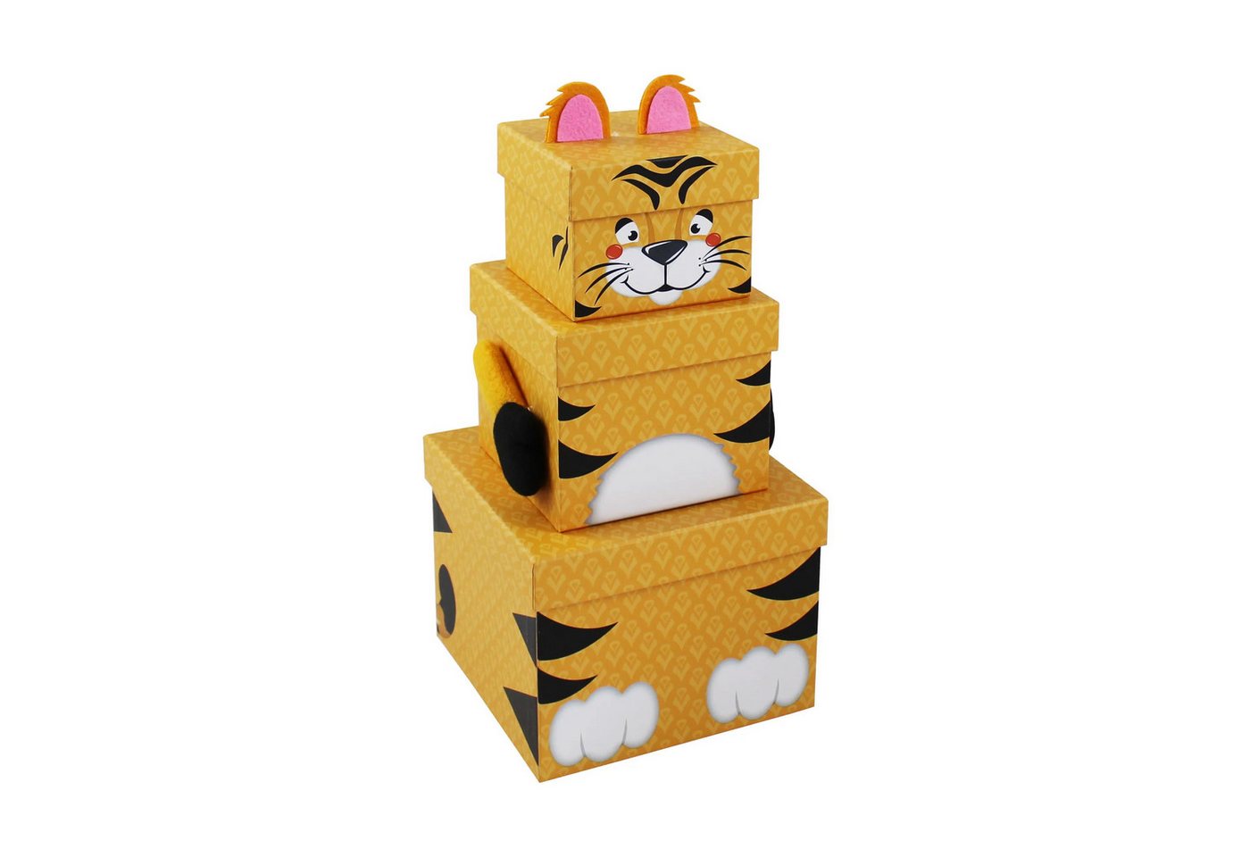 CLAIREFONTAINE Geschenkbox Set mit 3 viereckigen Schachteln, Tiger - Orange K-29058-BXC, BOXES CLAIREFONTAINE Geschenkbox Set mit 3 viereckigen Schachteln, Tiger - Orange K-29058-BXC, BOXES von CLAIREFONTAINE