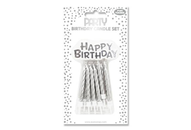CLAIREFONTAINE Kerzenhalter 6x Set mit 36 silbernen Geburtstagskerzen - Silber 26574-SC, PARTY CLAIREFONTAINE Kerzenhalter 6x Set mit 36 silbernen Geburtstagskerzen - Silber 26574-SC, PARTY von CLAIREFONTAINE