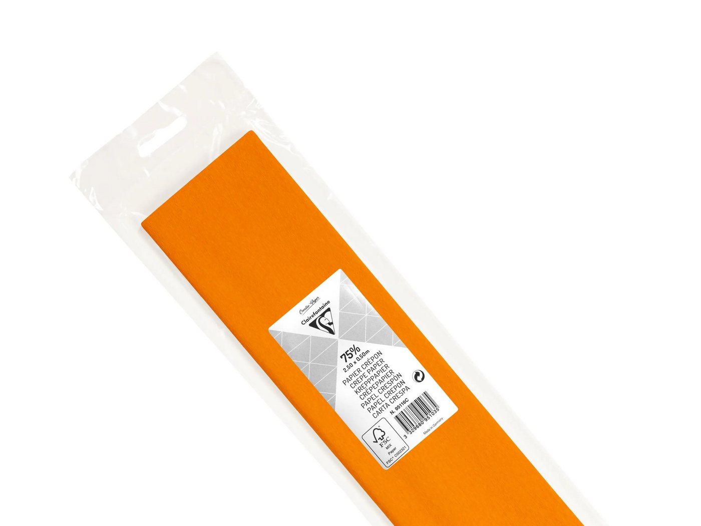 CLAIREFONTAINE Kreppband 10x Krepppapier Blisterpackung mit 1 Blatt 2,50x0,50m 95116C LOISIR CREATIF & DECORATION von CLAIREFONTAINE