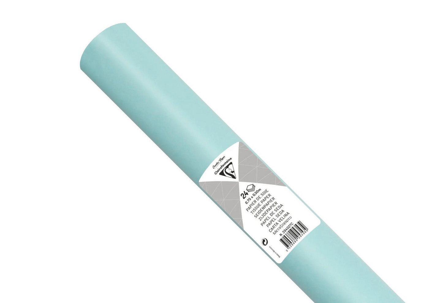 CLAIREFONTAINE Seidenpapier 5x Seidenpapier Rolle 24 Bogen 18g/m2 50x75cm Himmelblau 394027C, Bastel für Schule von CLAIREFONTAINE