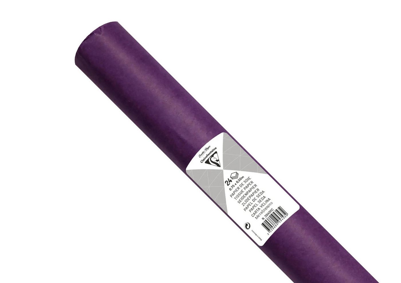 CLAIREFONTAINE Seidenpapier 5x Seidenpapier Rolle 24 Bogen 18g/m2 it 50x75cm Violett 394011C, Bastel für Schule von CLAIREFONTAINE