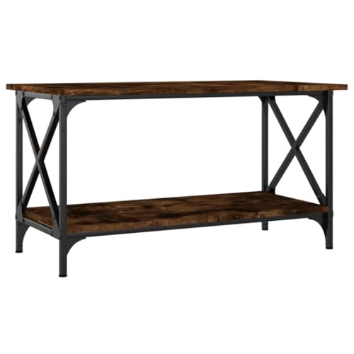 CLALER Coffee Table with Storage Compartments, Couchtisch, Holzwerkstoff und Eisen, Couchtisch for Living Room (RäUchereiche) von CLALER