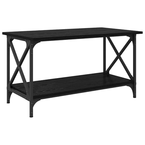 CLALER Coffee Table with Storage Compartments, Couchtisch, Holzwerkstoff und Eisen, Couchtisch for Living Room (Schwarze Eiche) von CLALER