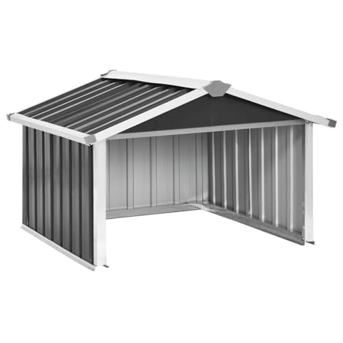 CLALER MäHroboter GarageIn Holzoptik, Made of Verzinkter Stahl [92 X 97 X 63 cm], Garage FüR MäHroboter (Anthrazit) von CLALER