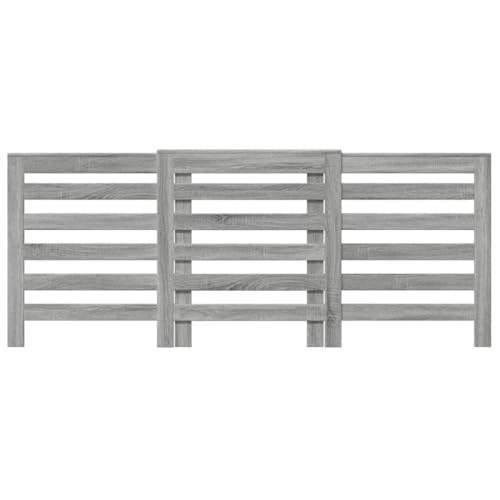 CLALER Radiator Cover, Vertical Slats, Holzwerkstoff, Heizkörperverkleidung, for Bedroom, Living Room, Kitchen (Braun Eichen-Optik, 205 x 21.5 x 83.5 cm) von CLALER