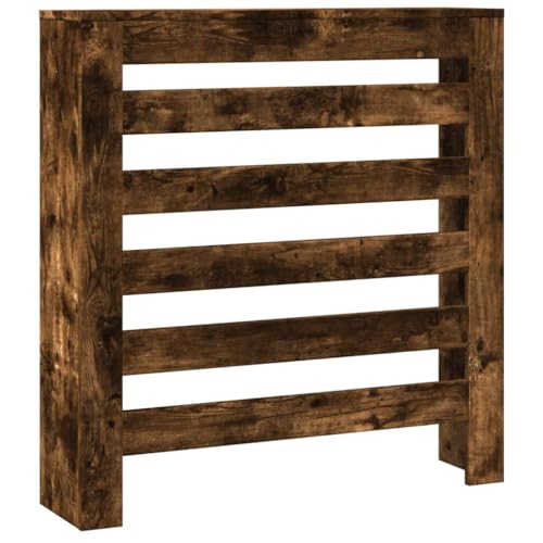 CLALER Radiator Cover, Vertical Slats, Holzwerkstoff, Heizkörperverkleidung, for Bedroom, Living Room, Kitchen (Räuchereiche, 78 x 20 x 82 cm) von CLALER