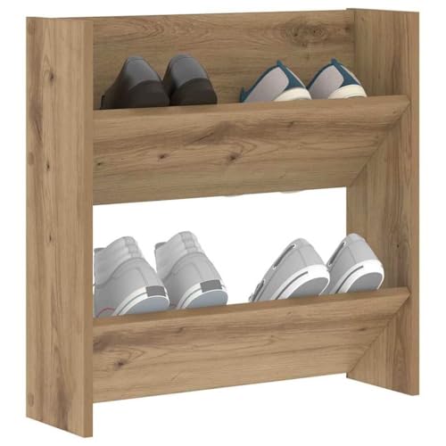 CLALER Wall Shoe Rack, Artisan Oak, Schuhregal, Wall-Mounted Shoe Rack, Hallway Shelf (Eiche handwerklich, 60 x 18 x 60 cm (L x B x H), 1) von CLALER